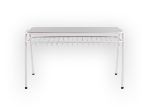 Pupitre Bipersonal tapa gris